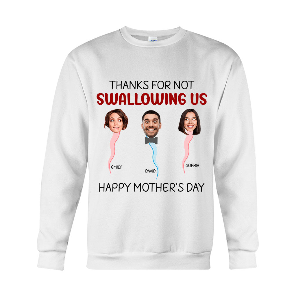 Thanks For Not Swallowing Us - Personalized Mother T-shirt And Hoodie