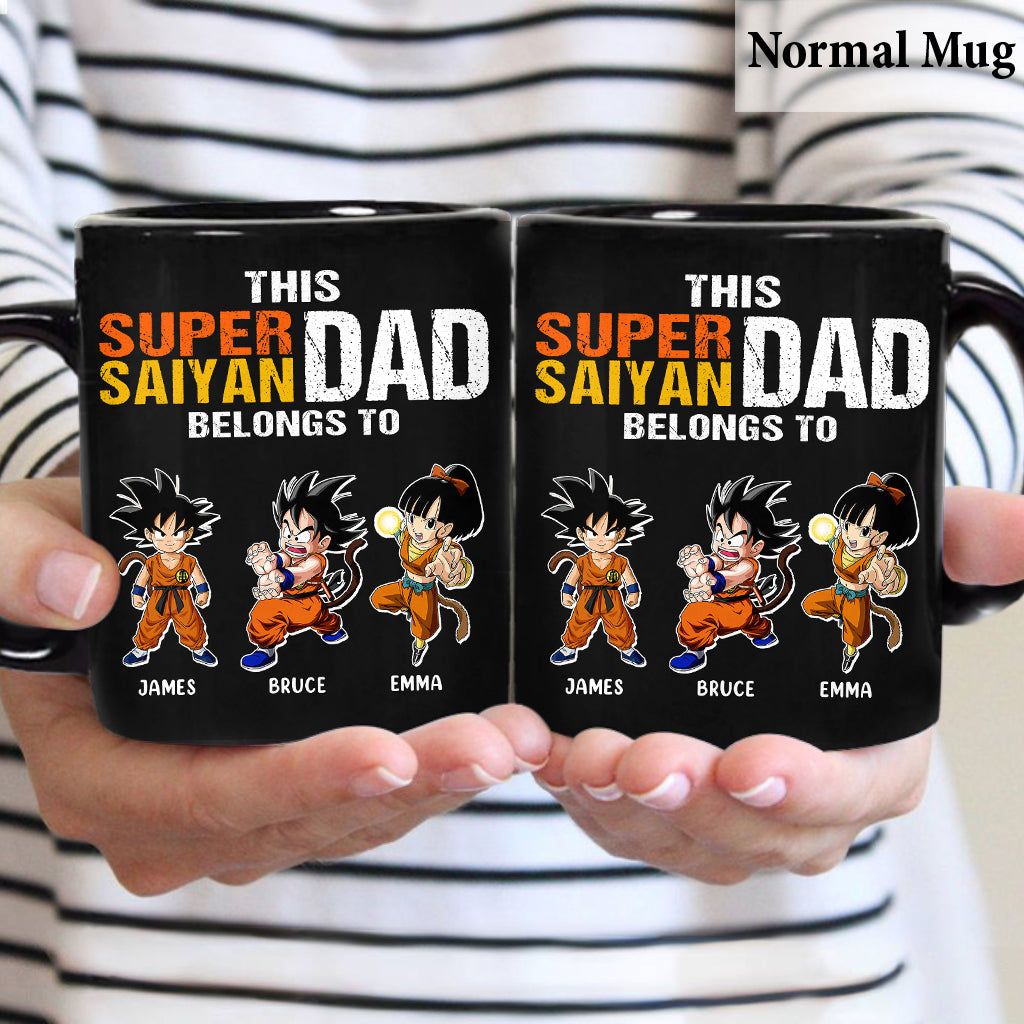 This Super Dad Belongs To - Personalized Seven Balls Mug