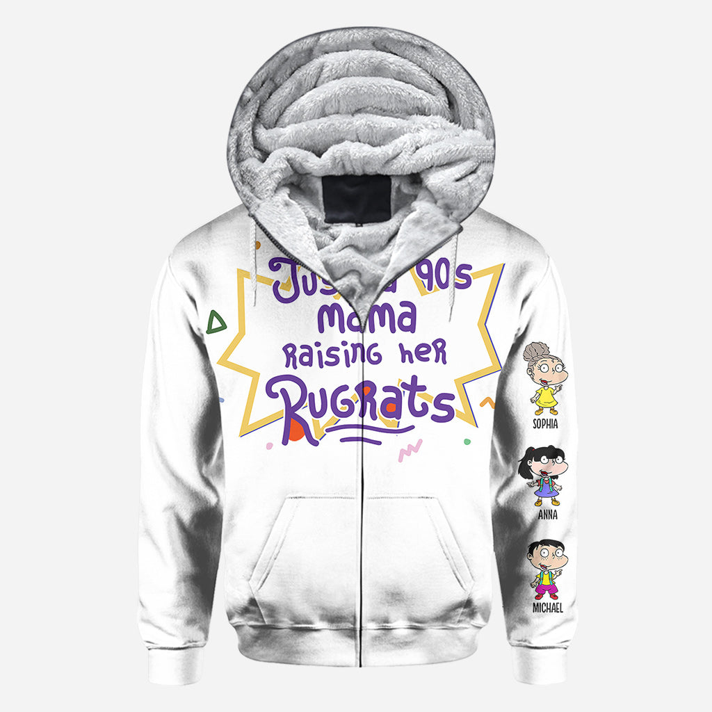 Just A Mama Raising Her Kids - Personalized 90's Cartoon All Over Shirt