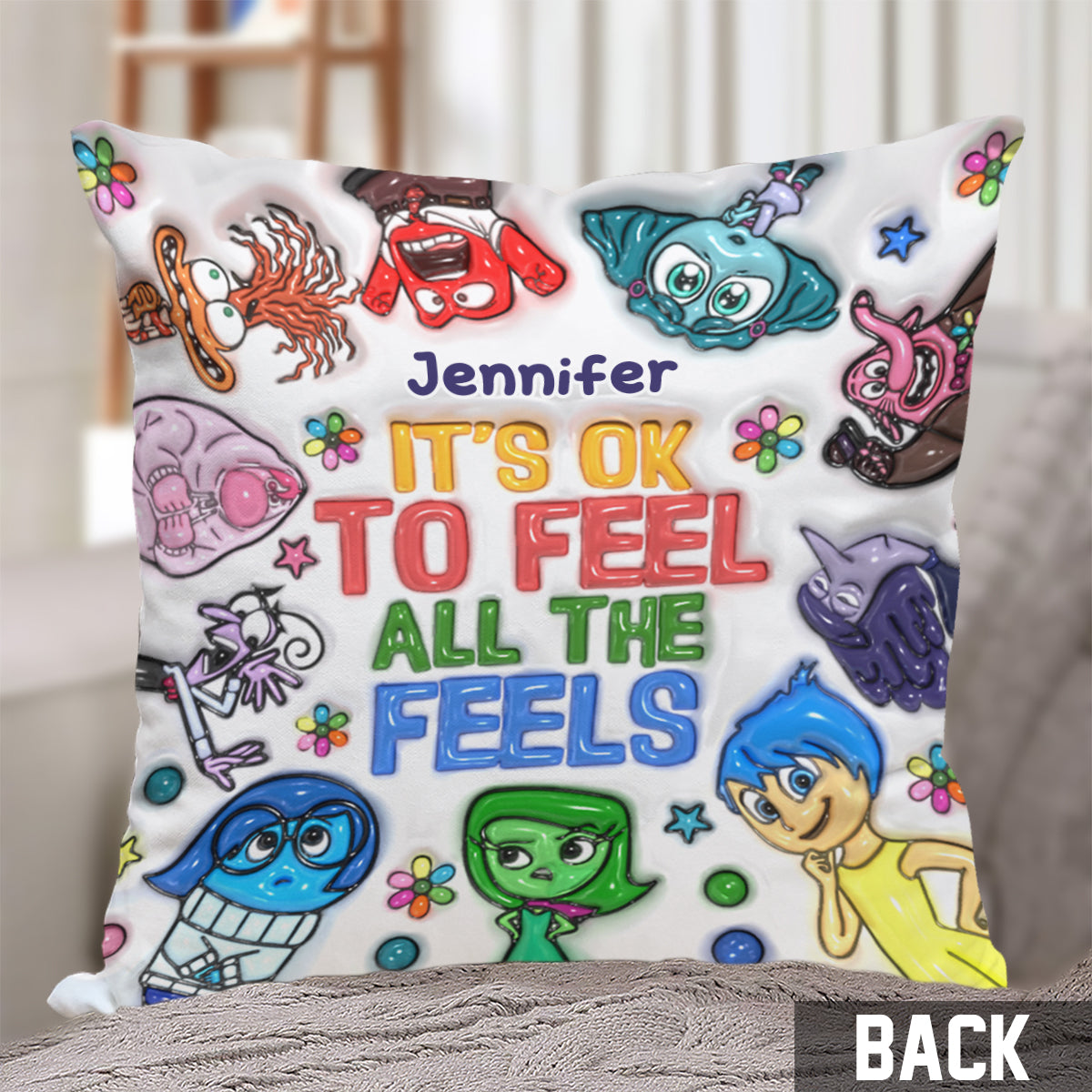 It's Ok To Feel All The Feels - Personalized Throw Pillow