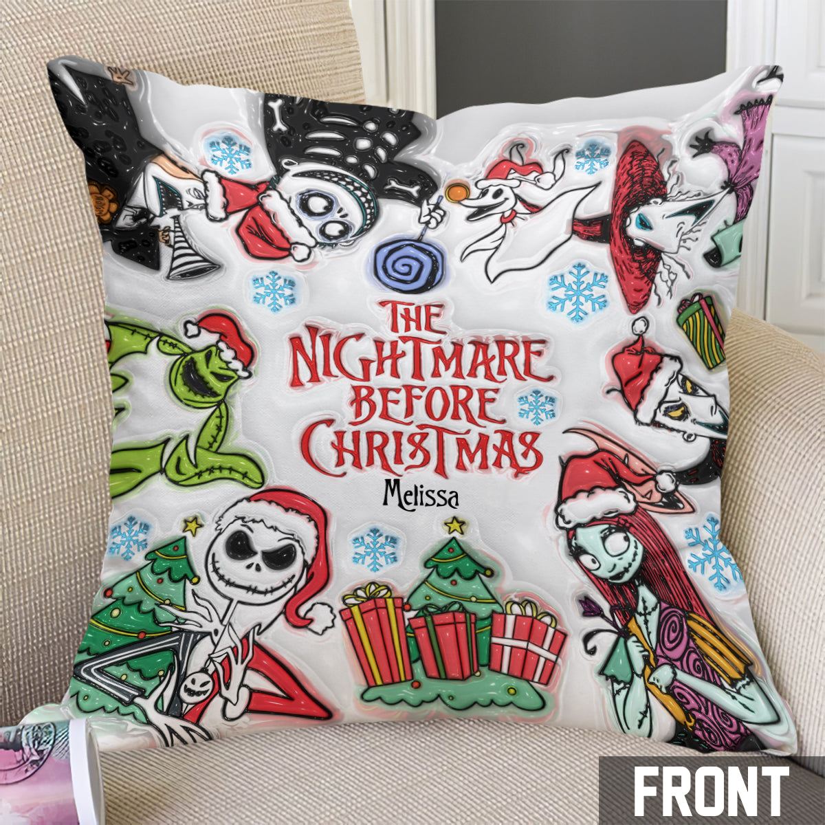 The Nightmare Before Christmas - Personalized Nightmare Throw Pillow