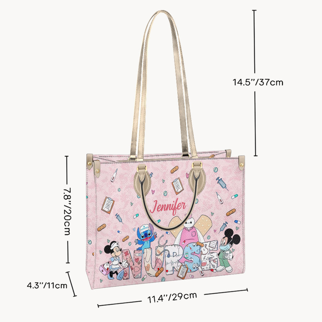 Nurse Life - Personalized Nurse Leather Handbag