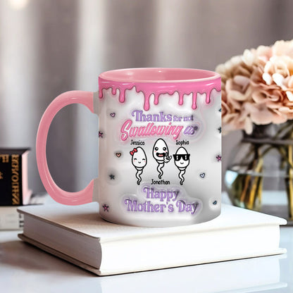 Thanks You Mom - Personalized Mother Accent Mug