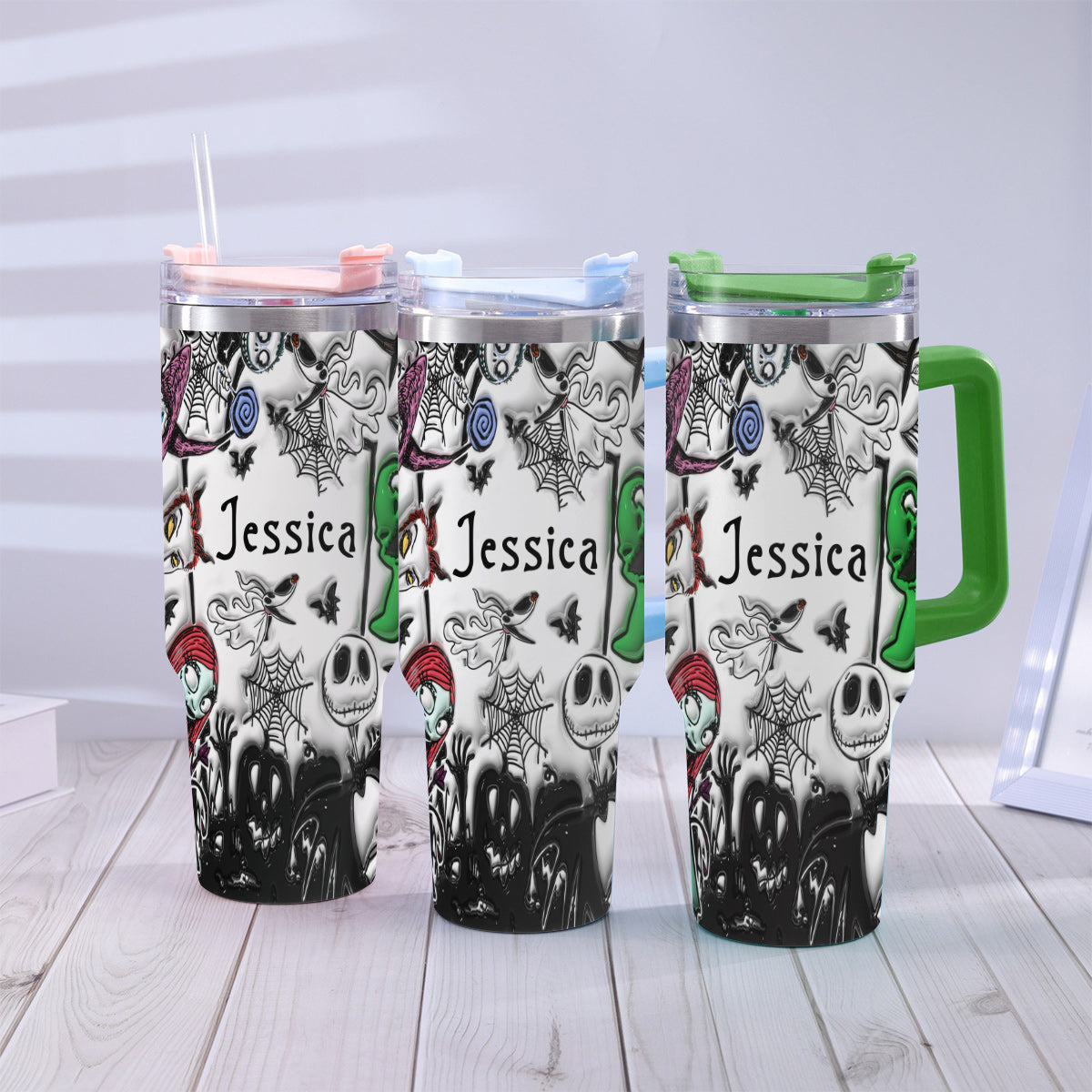 Nightmare - Personalized Nightmare Tumbler With Handle