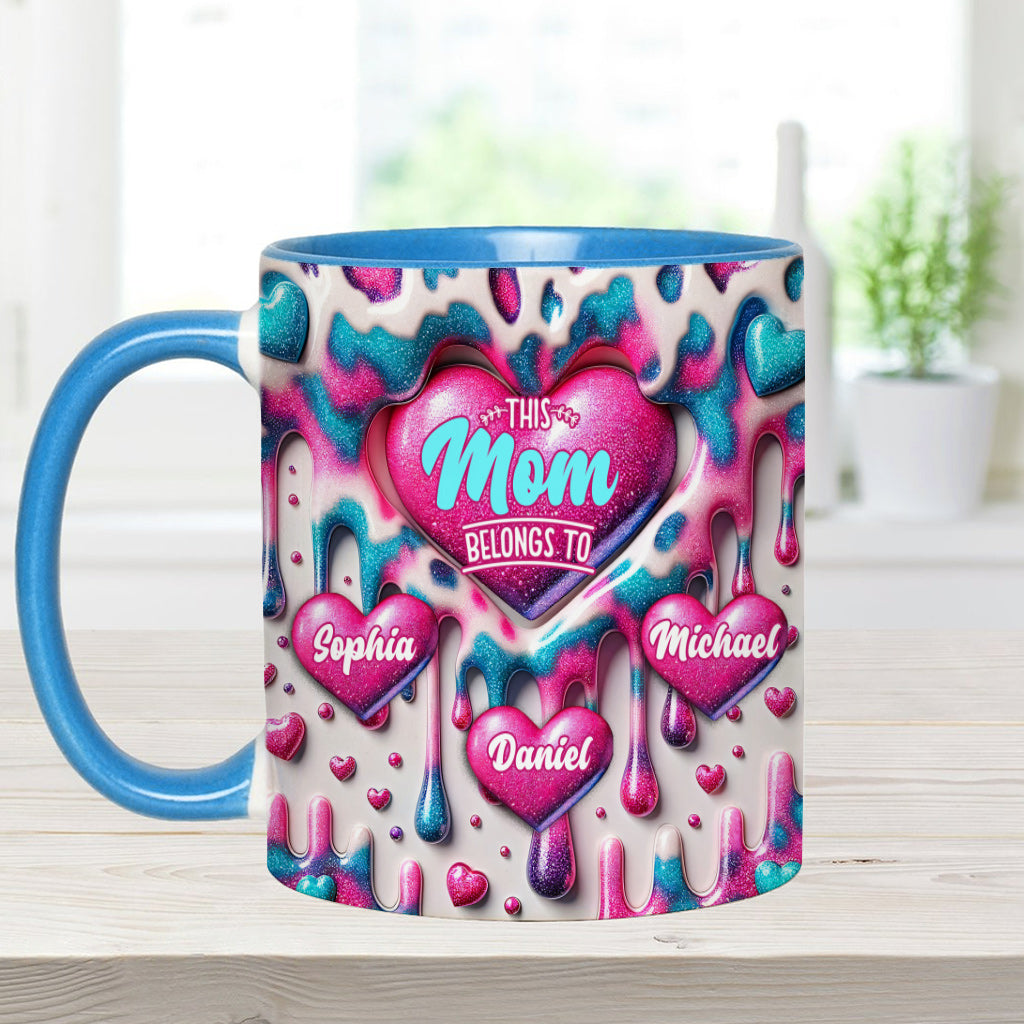 This Mom Belongs To - Personalized Mother Accent Mug