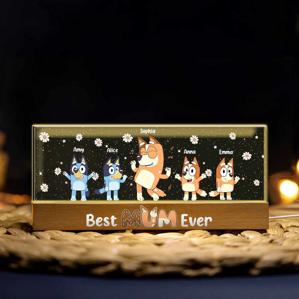 Best Family Ever - Personalized Mother Custom LED Night Light