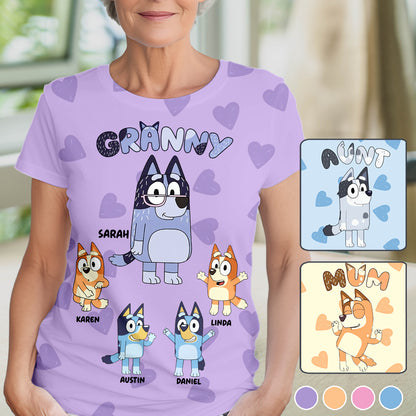 Granny Mum Aunt - Personalized Grandma All Over Shirt