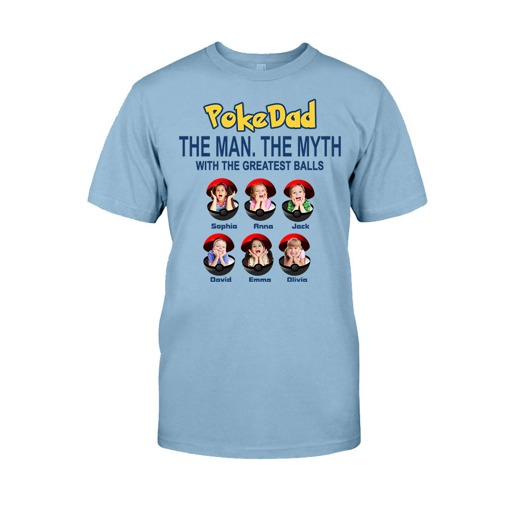 Pokedad The Man The Myth Any Title - Personalized Monster Trainer T-shirt And Hoodie