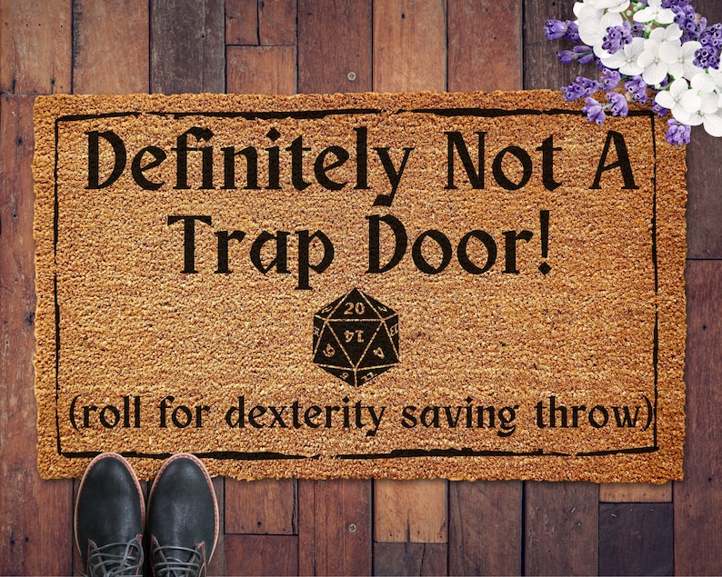 Not A Trap Door RPG Doormat 0523