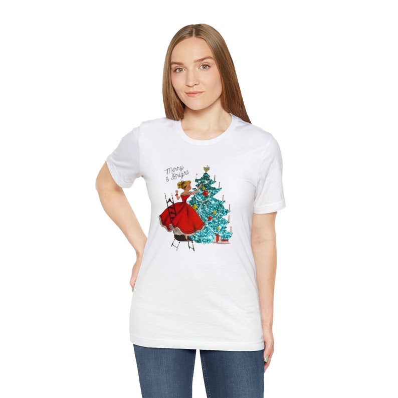 Vintage Christmas Girl T-Shirt Christmas T-shirt & Hoodie 0924