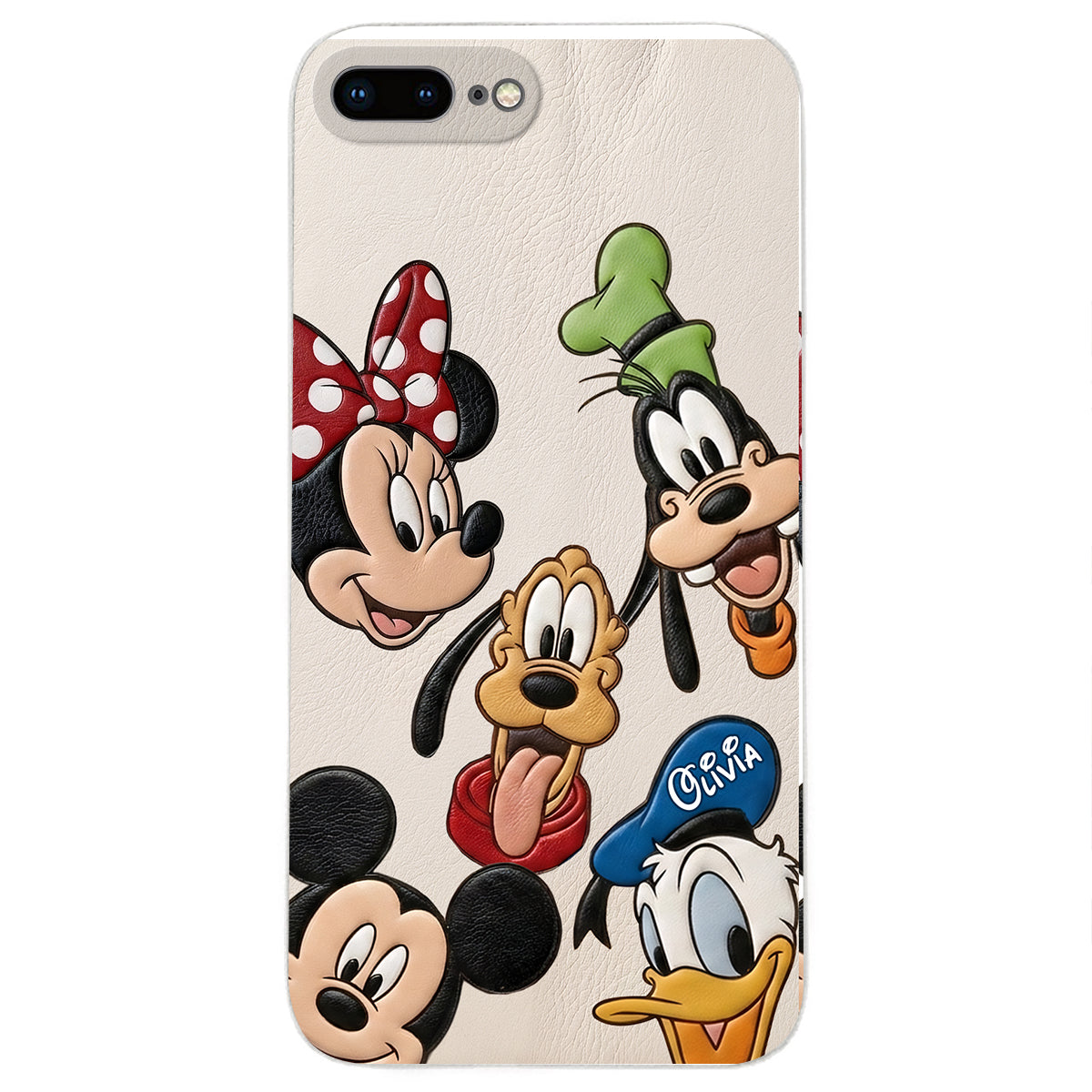 Friends - Personalized Mouse 3D Embossed Leather Phone Case