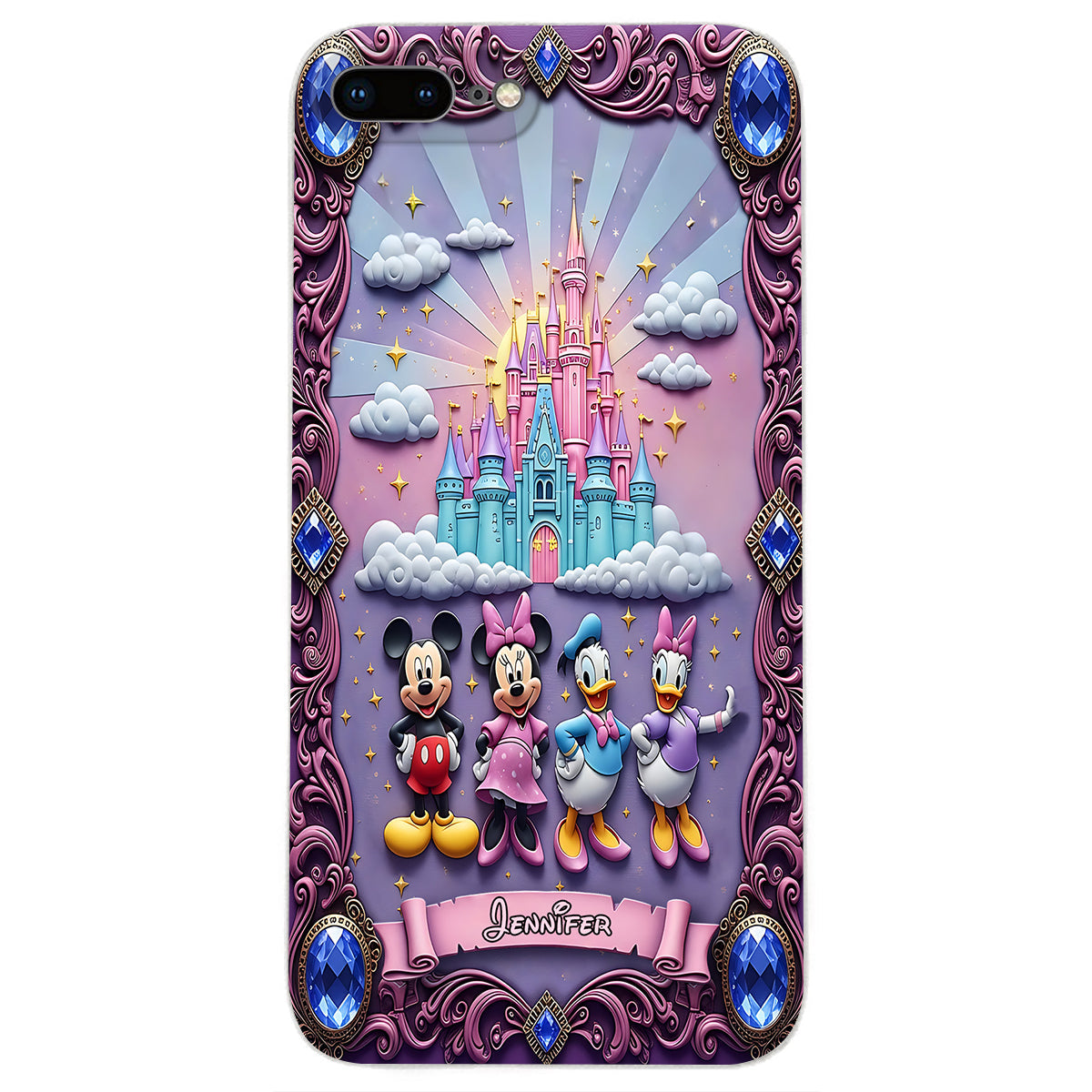 Magical World - Personalized Mouse Leather Phone Case