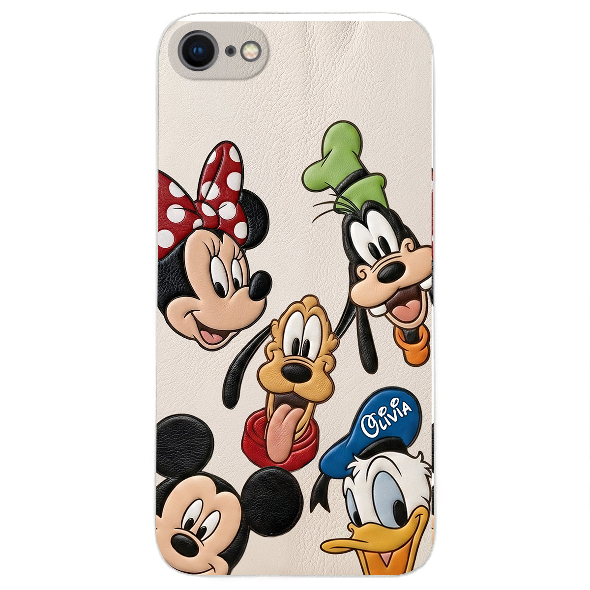 Friends - Personalized Mouse 3D Embossed Leather Phone Case