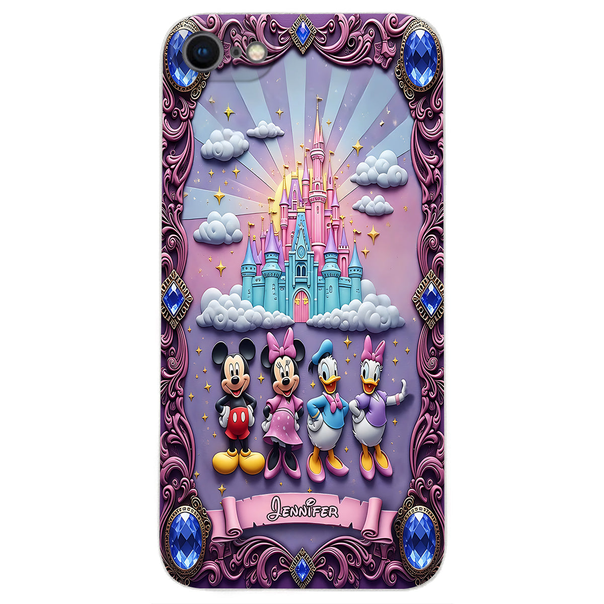 Magical World - Personalized Mouse Leather Phone Case