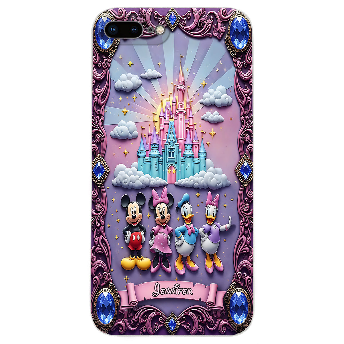 Magical World - Personalized Mouse Leather Phone Case