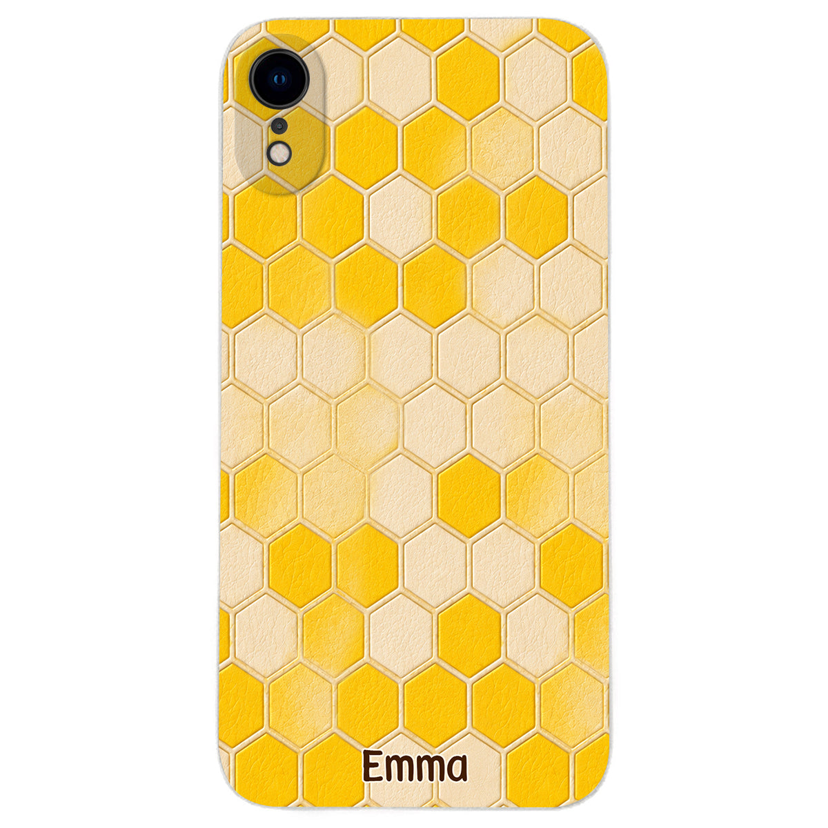 Winnie Friends Leather Case & Dangling Charm - Personalized Yellow Bear 3D Embossed Leather Phone Case