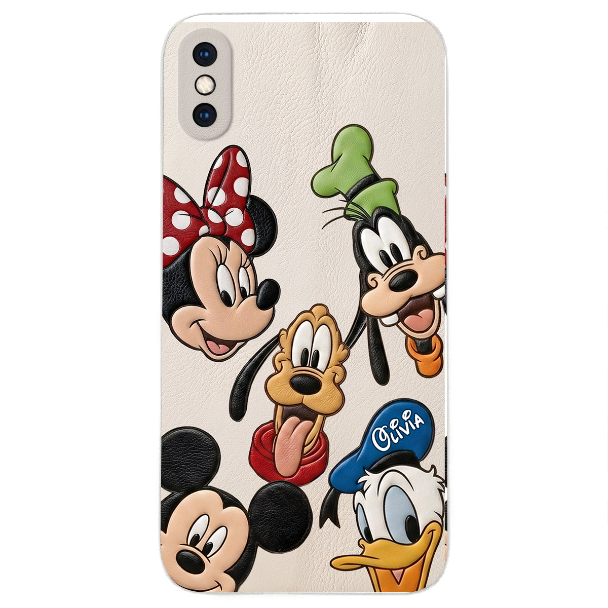 Friends - Personalized Mouse 3D Embossed Leather Phone Case