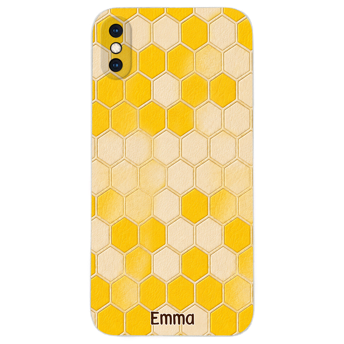 Winnie Friends Leather Case & Dangling Charm - Personalized Yellow Bear 3D Embossed Leather Phone Case