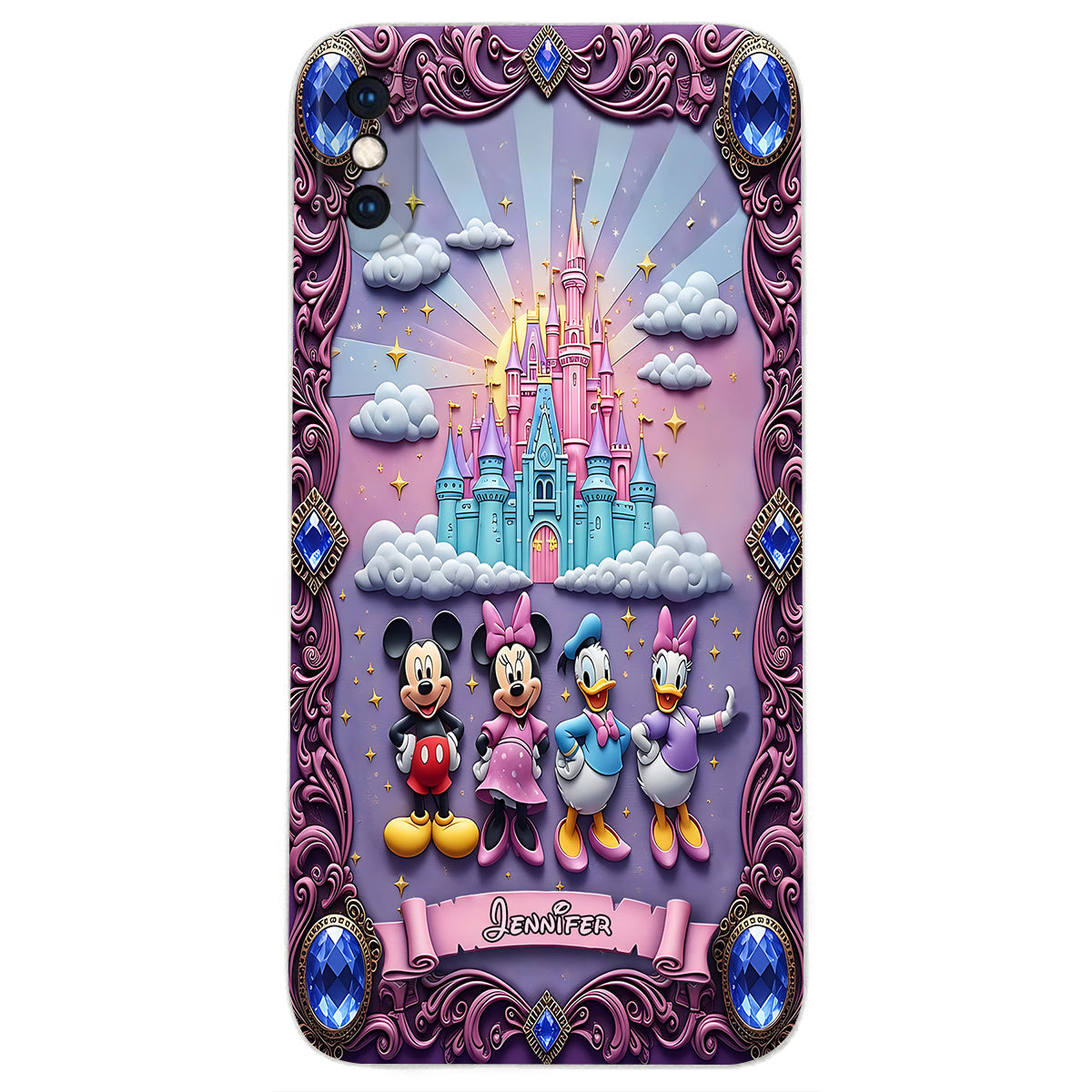 Magical World - Personalized Mouse Leather Phone Case