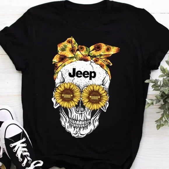 Sunflower Skull Car T-shirt and Hoodie 0523
