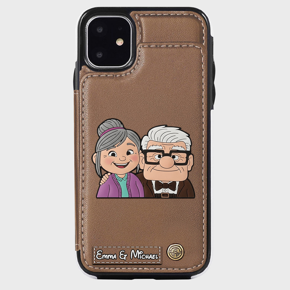 Couple Adventure Custom Name - Personalized Mouse Wallet Phone Case