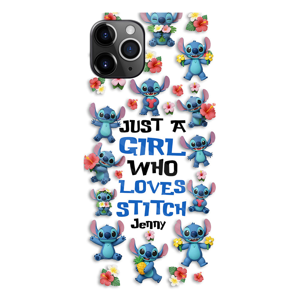 Just A Girl Who Loves Ohana - Personalized Ohana Full Print Phone Case