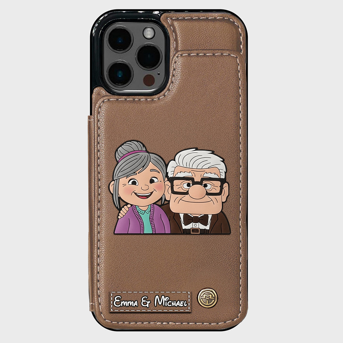 Couple Adventure Custom Name - Personalized Mouse Wallet Phone Case