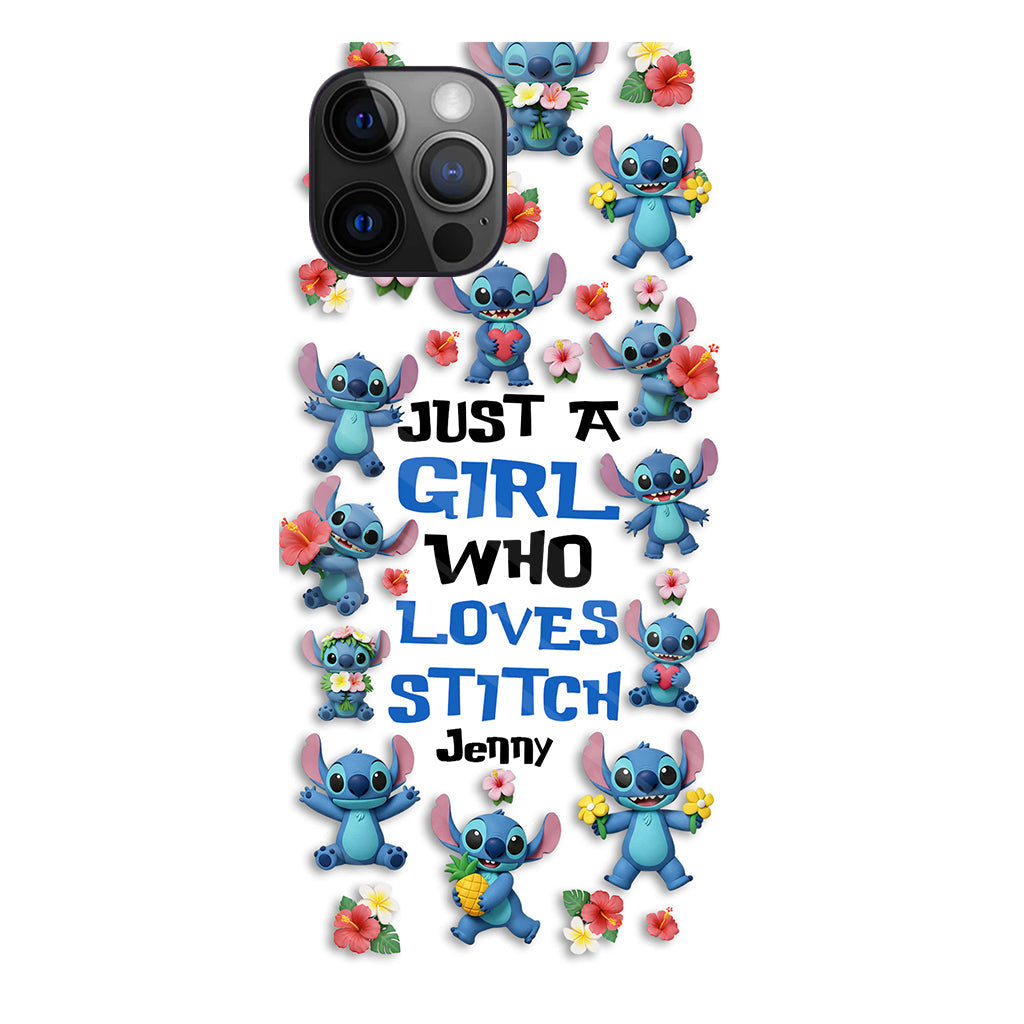 Just A Girl Who Loves Ohana - Personalized Ohana Full Print Phone Case