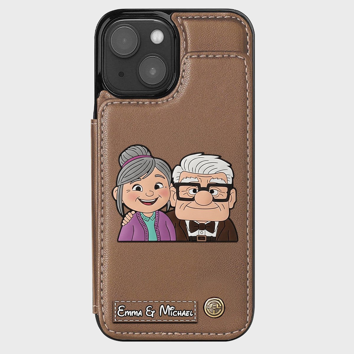Couple Adventure Custom Name - Personalized Mouse Wallet Phone Case