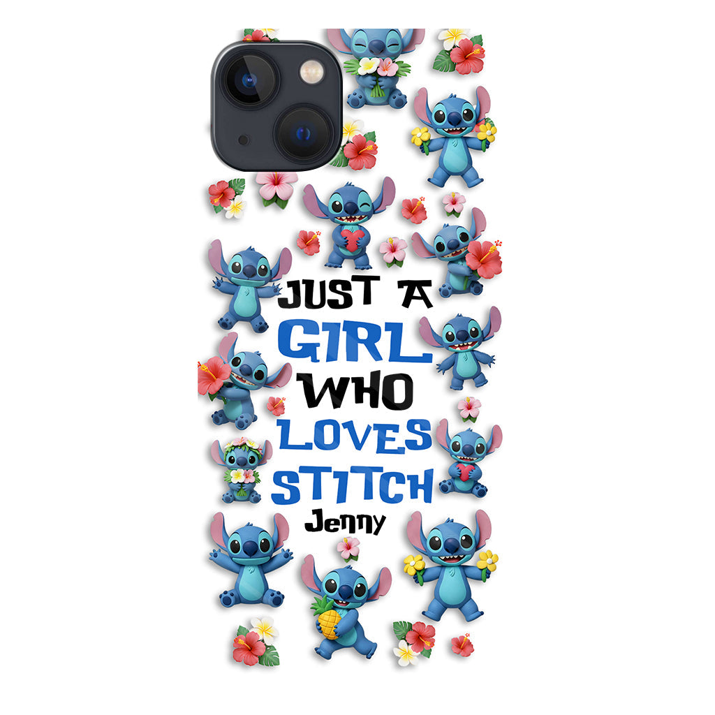 Just A Girl Who Loves Ohana - Personalized Ohana Full Print Phone Case