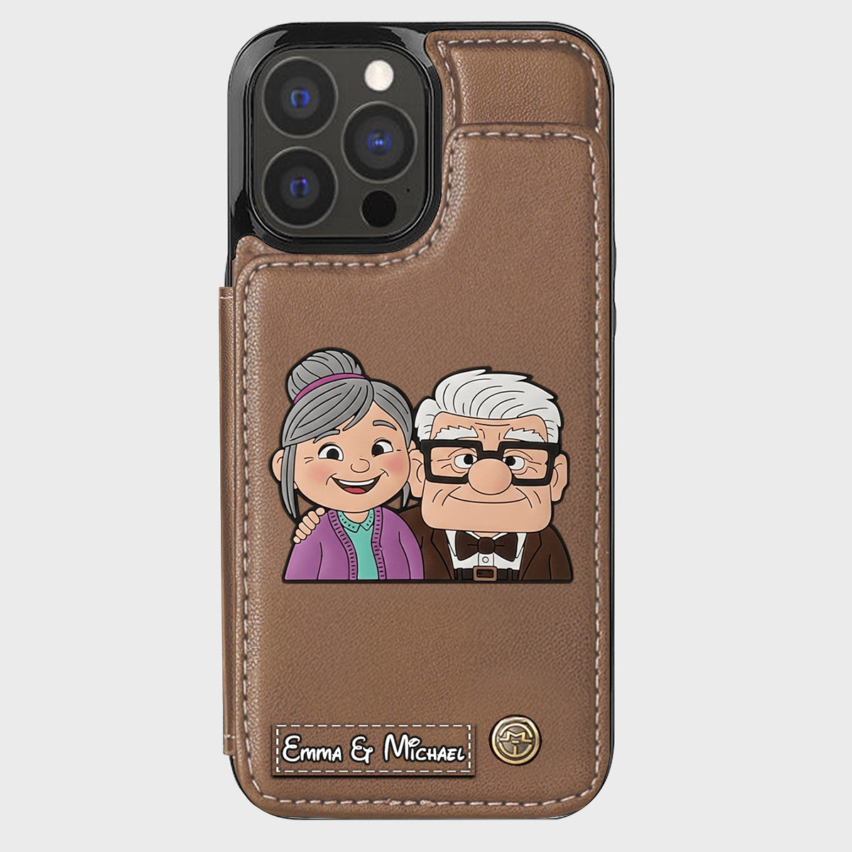 Couple Adventure Custom Name - Personalized Mouse Wallet Phone Case
