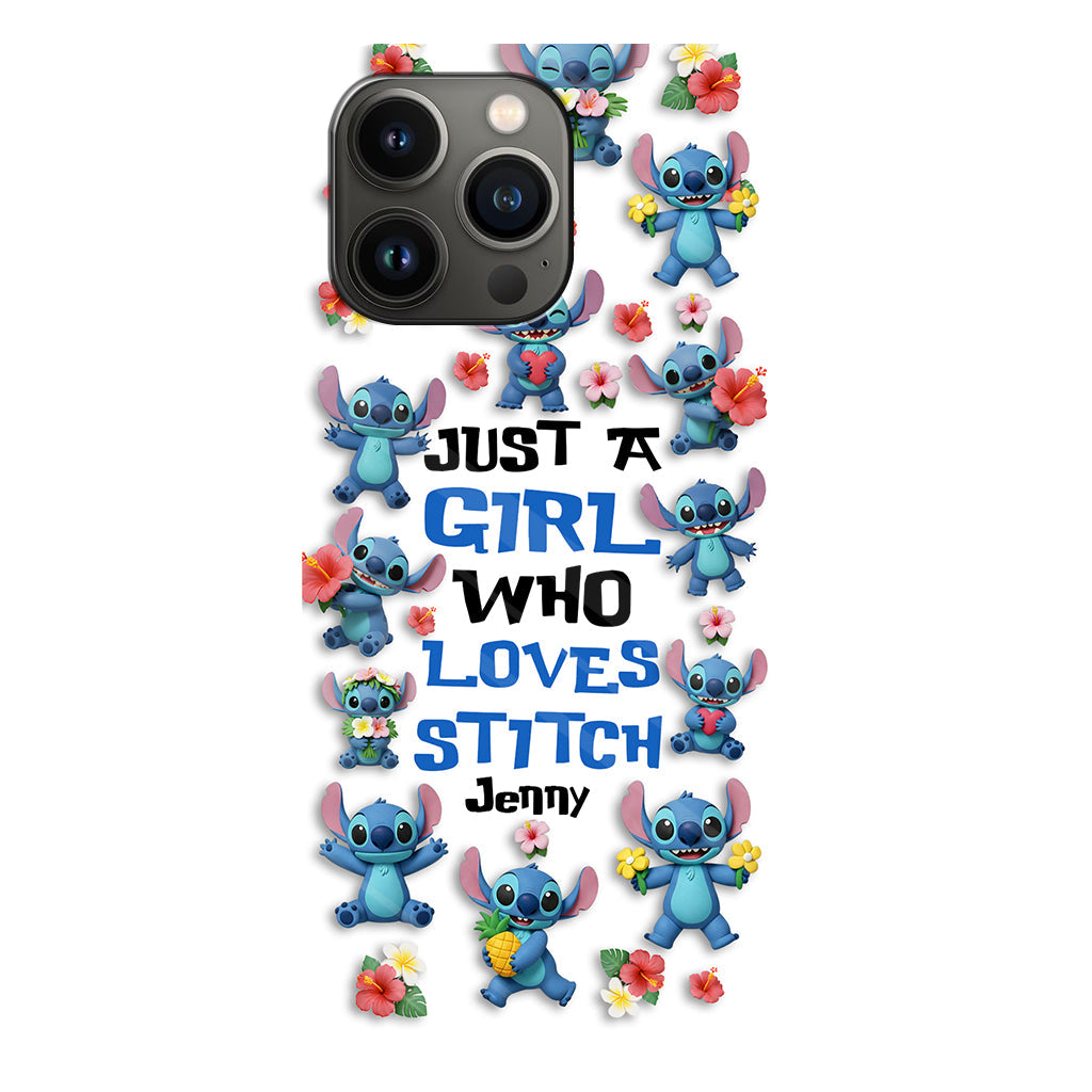 Just A Girl Who Loves Ohana - Personalized Ohana Full Print Phone Case