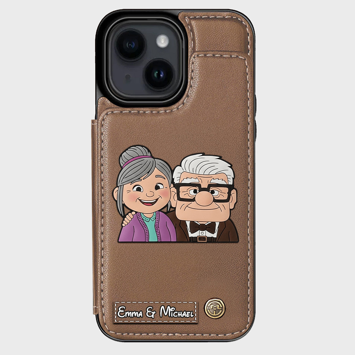 Couple Adventure Custom Name - Personalized Mouse Wallet Phone Case