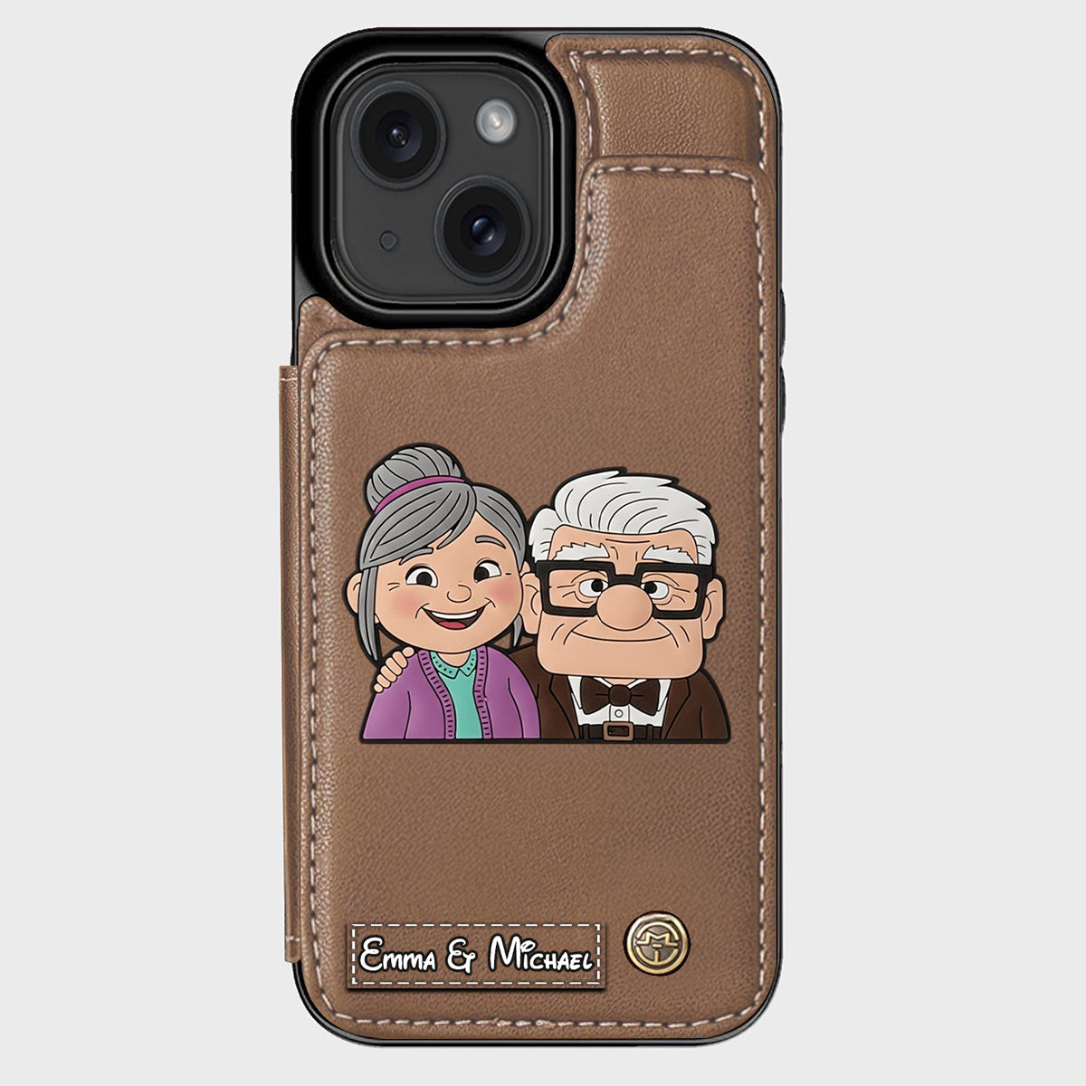 Couple Adventure Custom Name - Personalized Mouse Wallet Phone Case