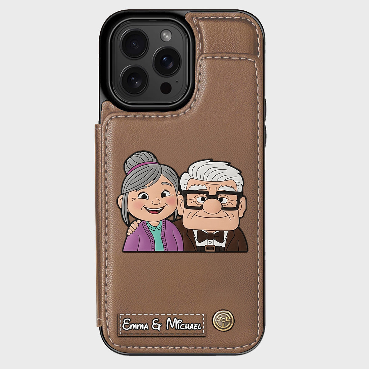 Couple Adventure Custom Name - Personalized Mouse Wallet Phone Case