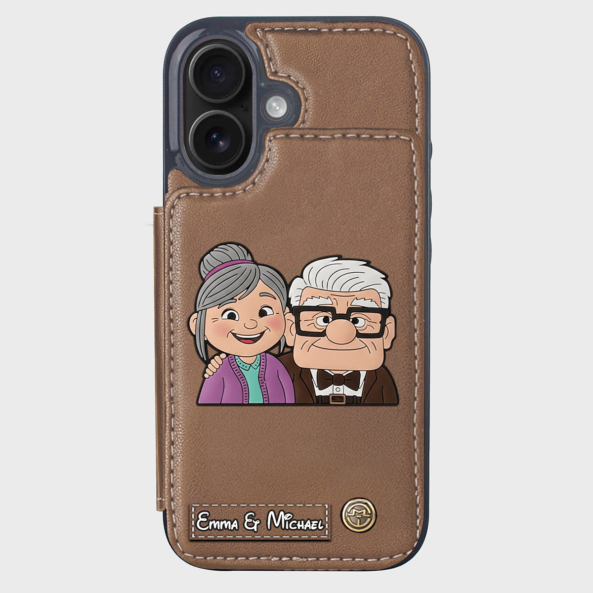 Couple Adventure Custom Name - Personalized Mouse Wallet Phone Case