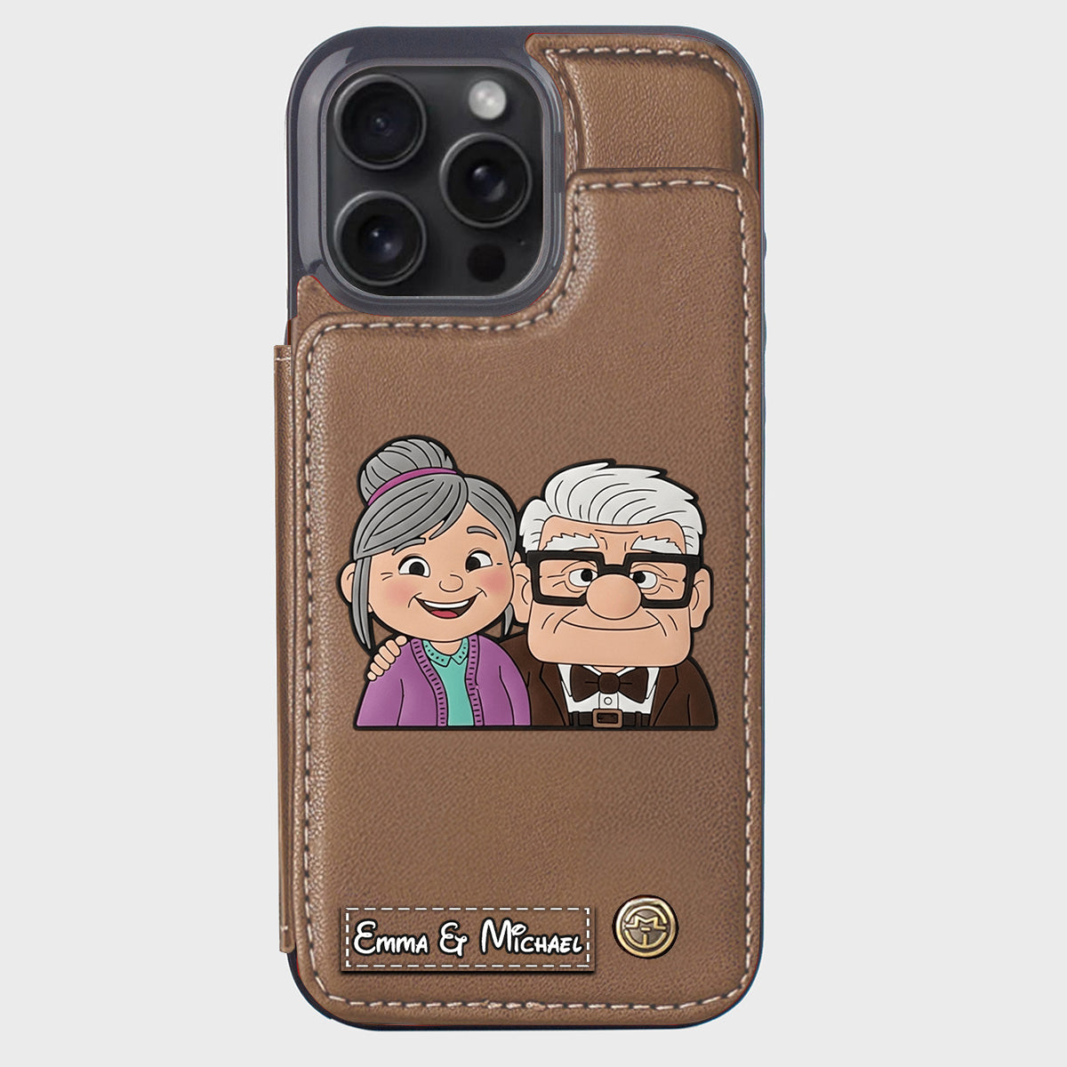 Couple Adventure Custom Name - Personalized Mouse Wallet Phone Case