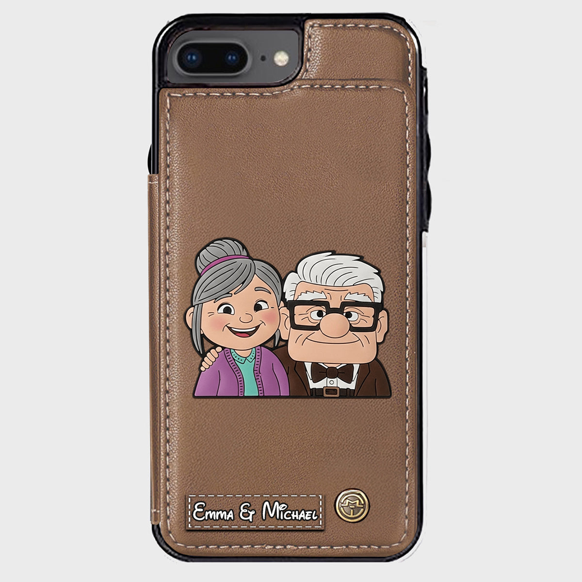 Couple Adventure Custom Name - Personalized Mouse Wallet Phone Case