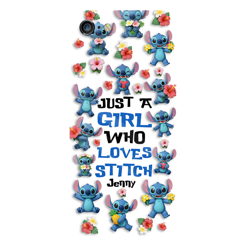 Just A Girl Who Loves Ohana - Personalized Ohana Full Print Phone Case