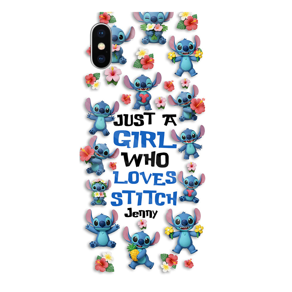 Just A Girl Who Loves Ohana - Personalized Ohana Full Print Phone Case