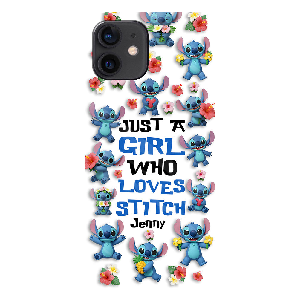 Just A Girl Who Loves Ohana - Personalized Ohana Full Print Phone Case