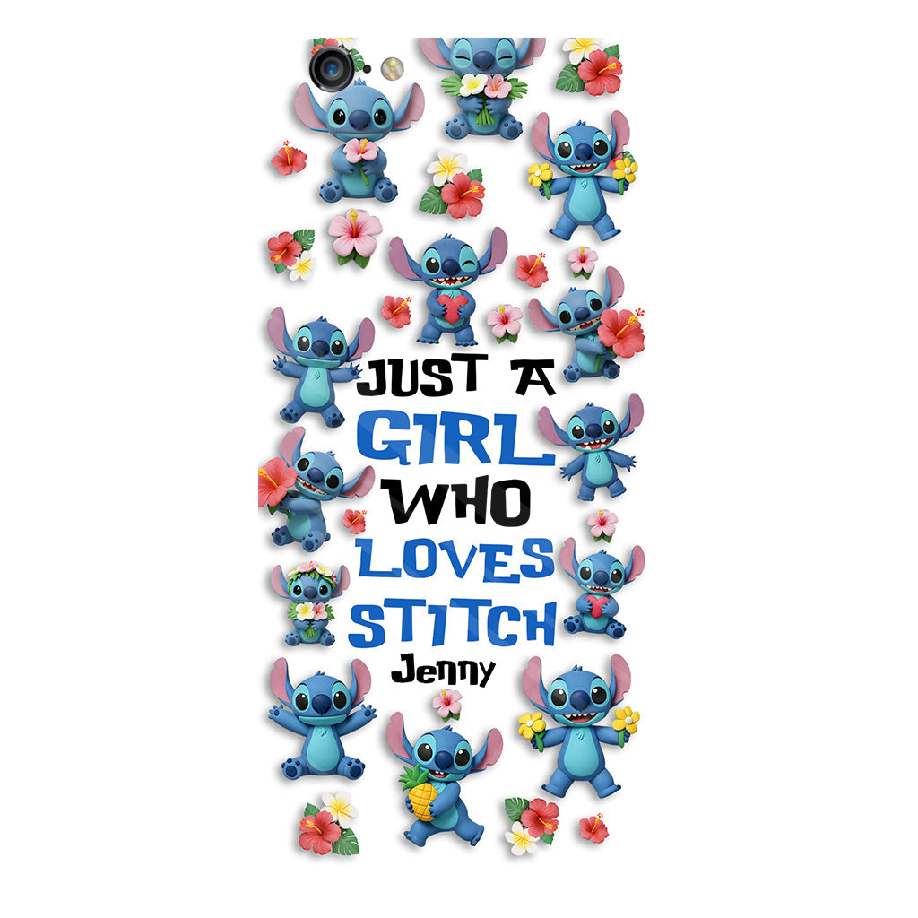 Just A Girl Who Loves Ohana - Personalized Ohana Full Print Phone Case