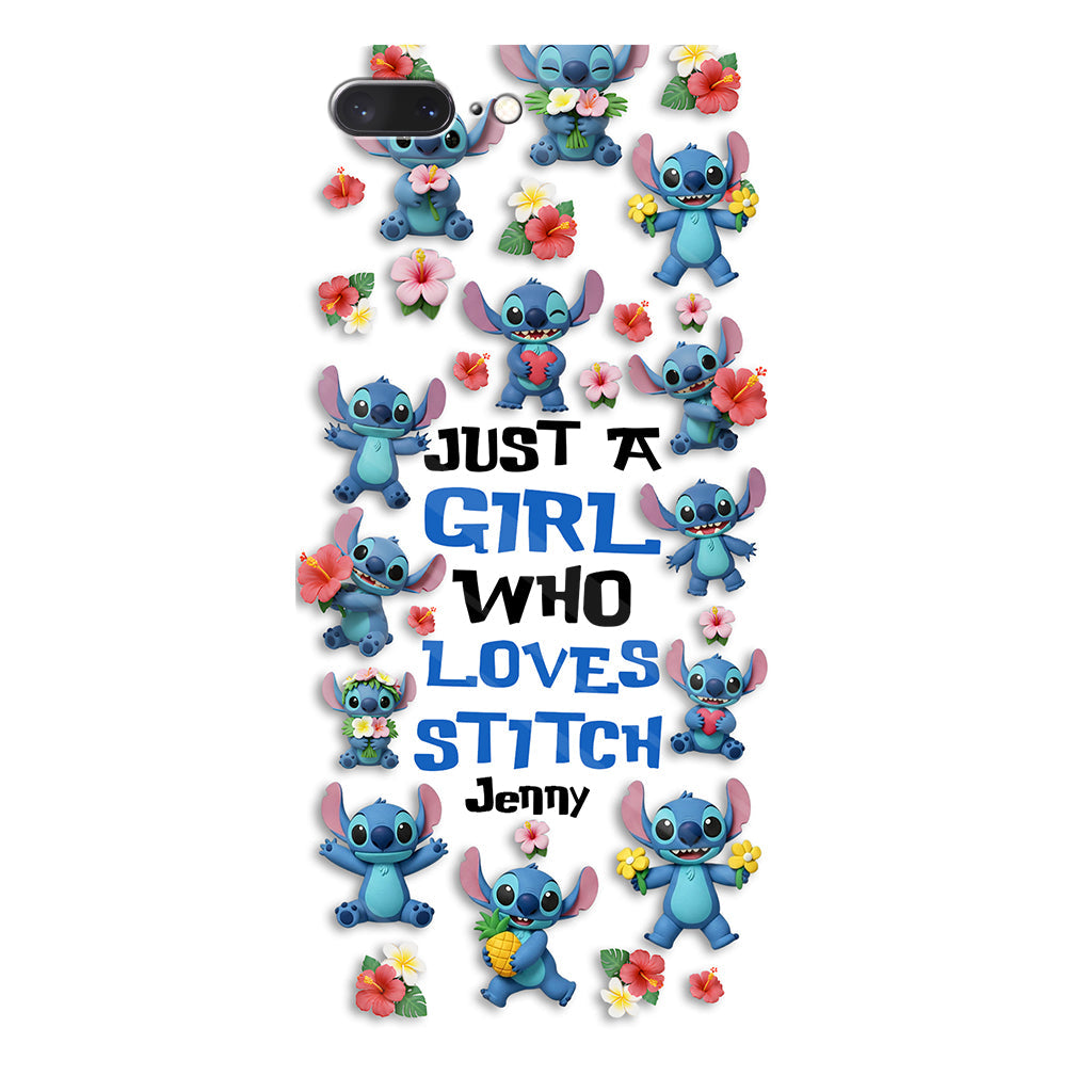 Just A Girl Who Loves Ohana - Personalized Ohana Full Print Phone Case