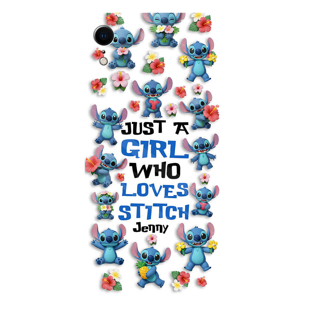 Just A Girl Who Loves Ohana - Personalized Ohana Full Print Phone Case