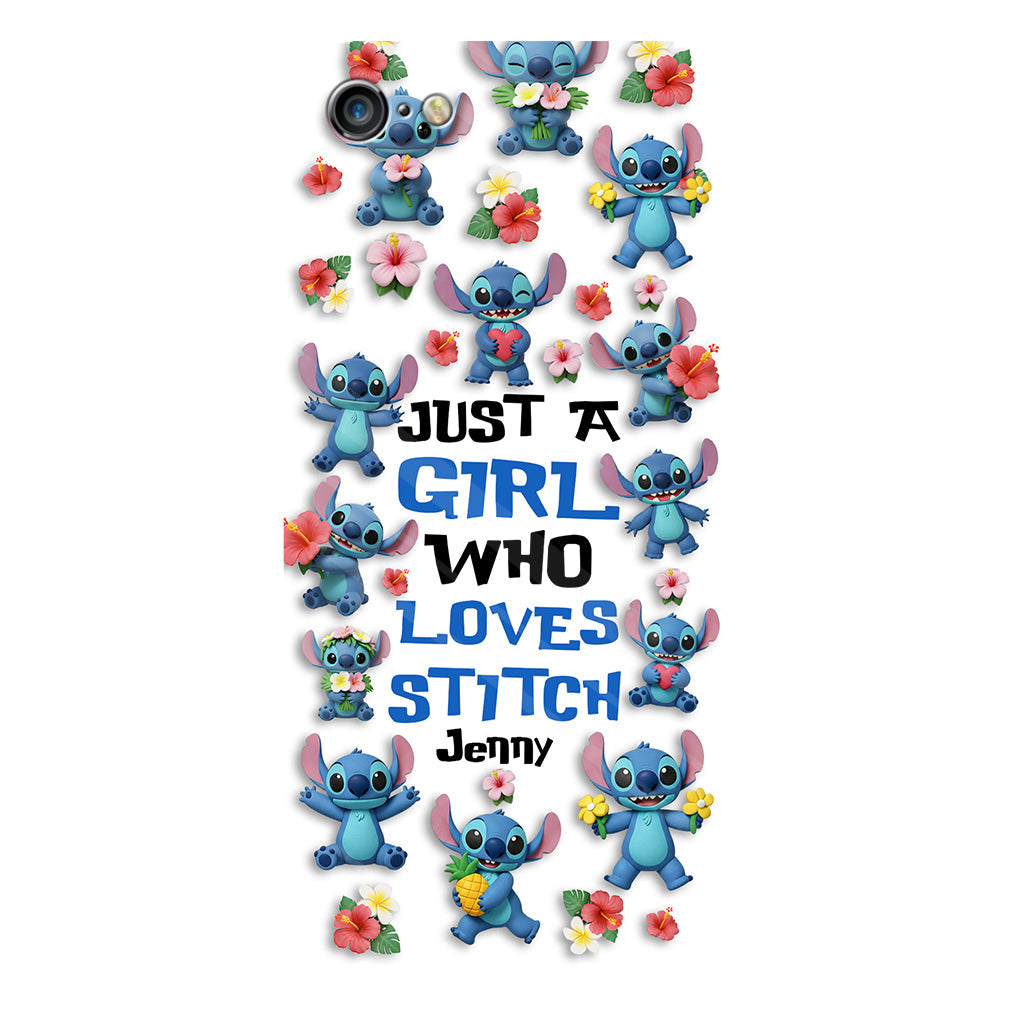 Just A Girl Who Loves Ohana - Personalized Ohana Full Print Phone Case