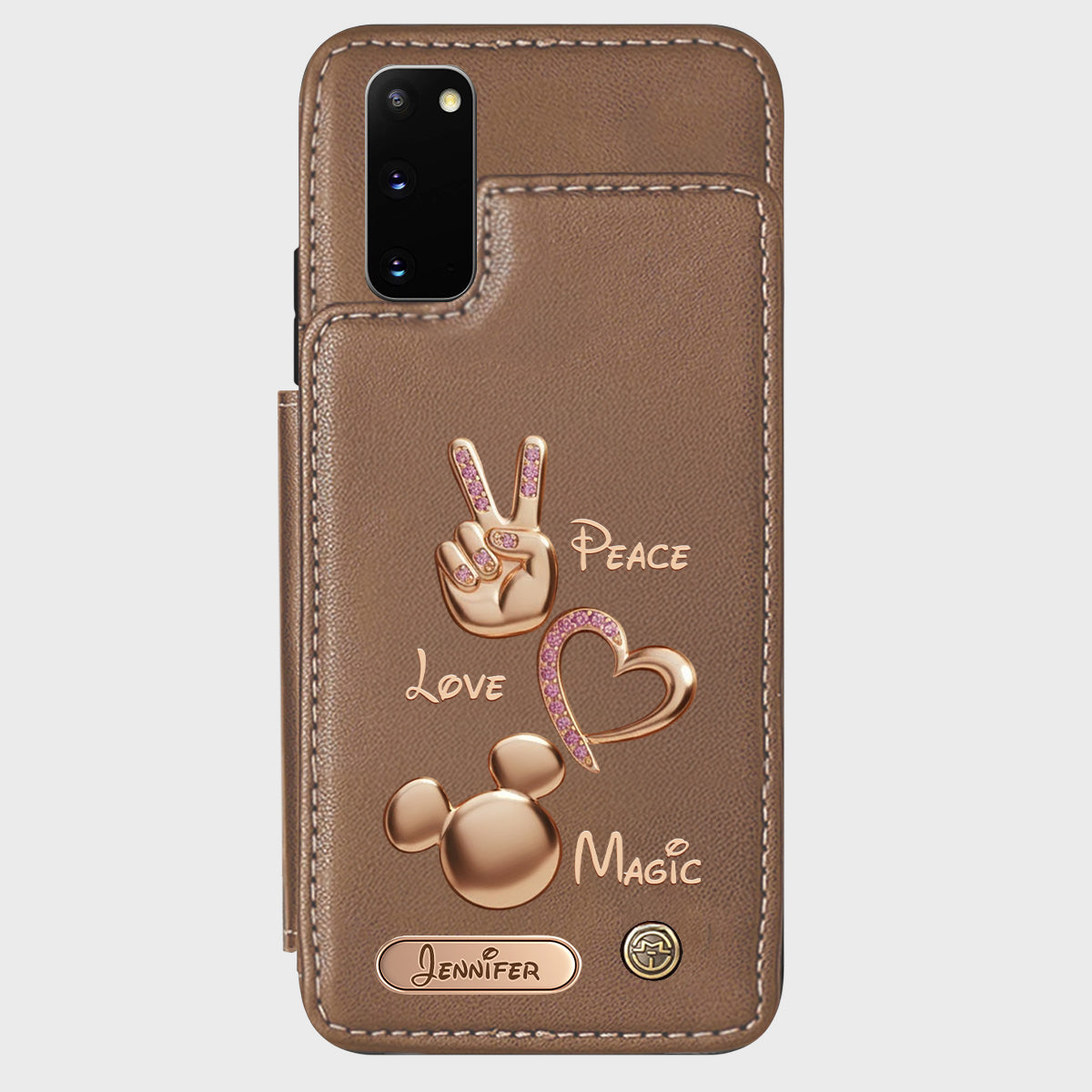 Peace Love Magic - Personalized Mouse Wallet Phone Case