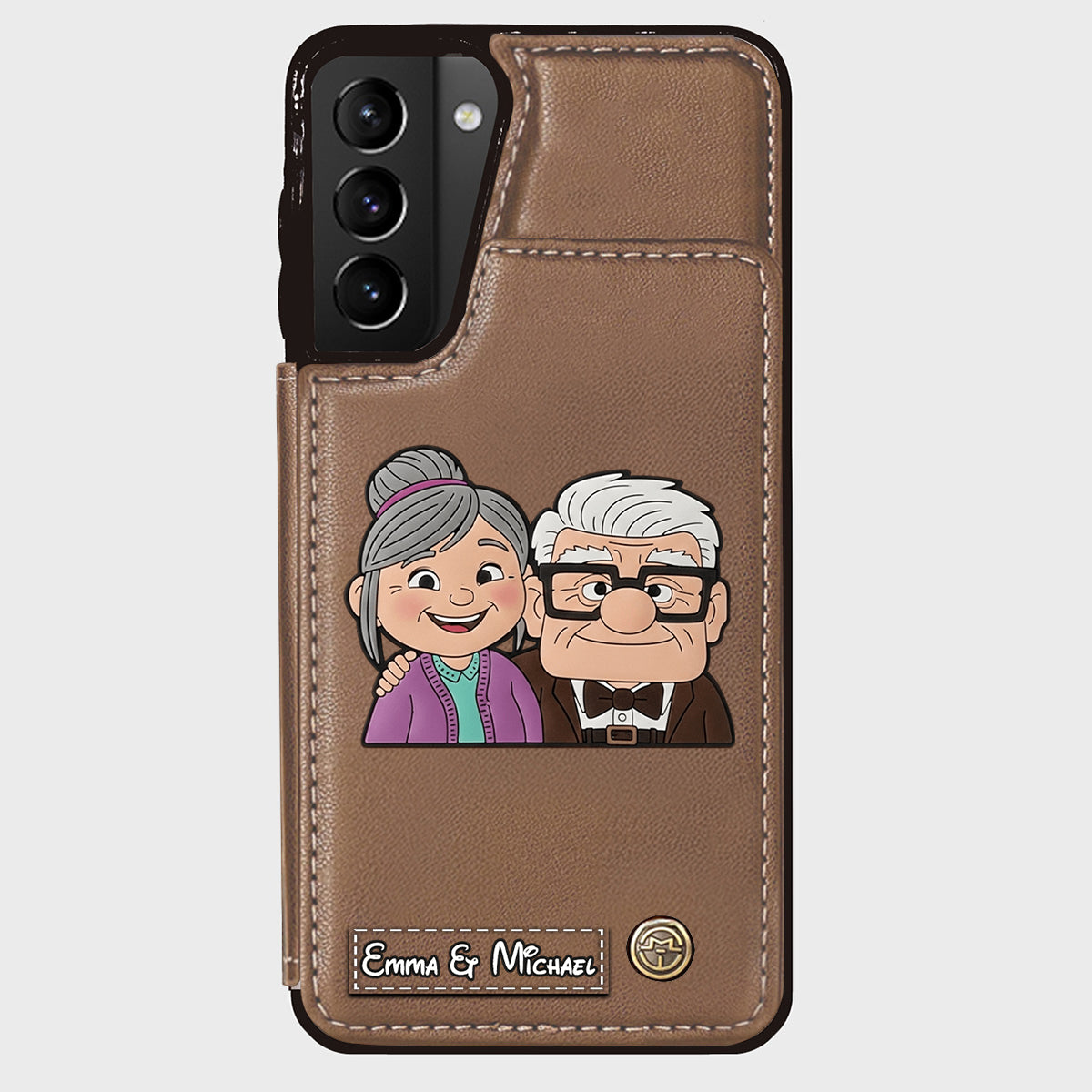 Couple Adventure Custom Name - Personalized Mouse Wallet Phone Case