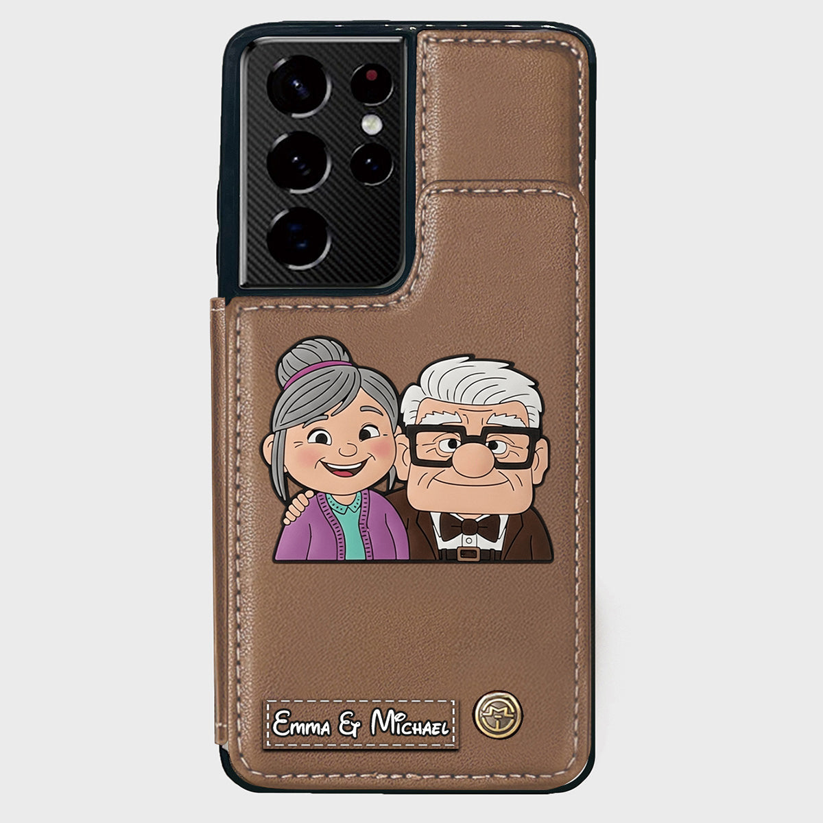 Couple Adventure Custom Name - Personalized Mouse Wallet Phone Case