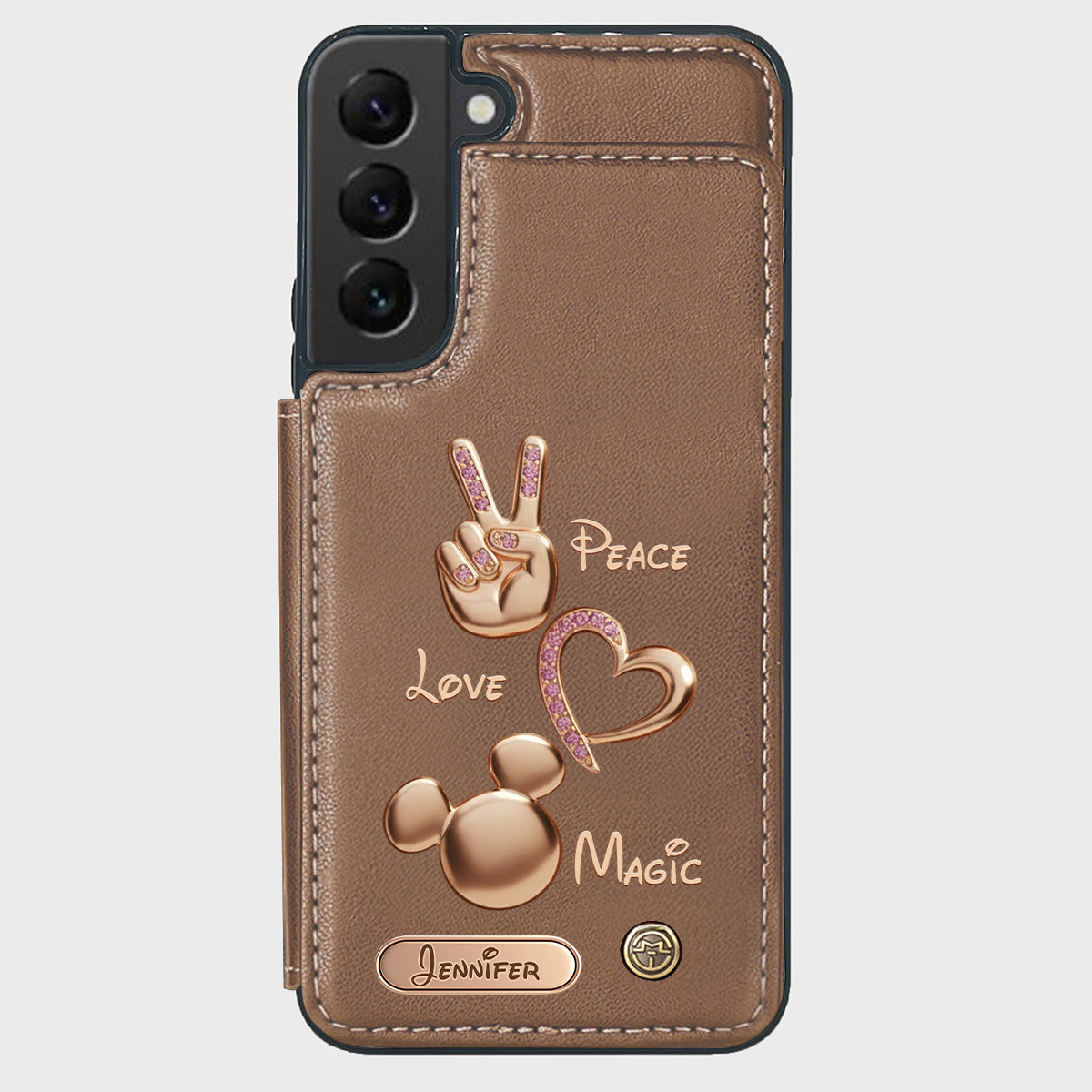 Peace Love Magic - Personalized Mouse Wallet Phone Case
