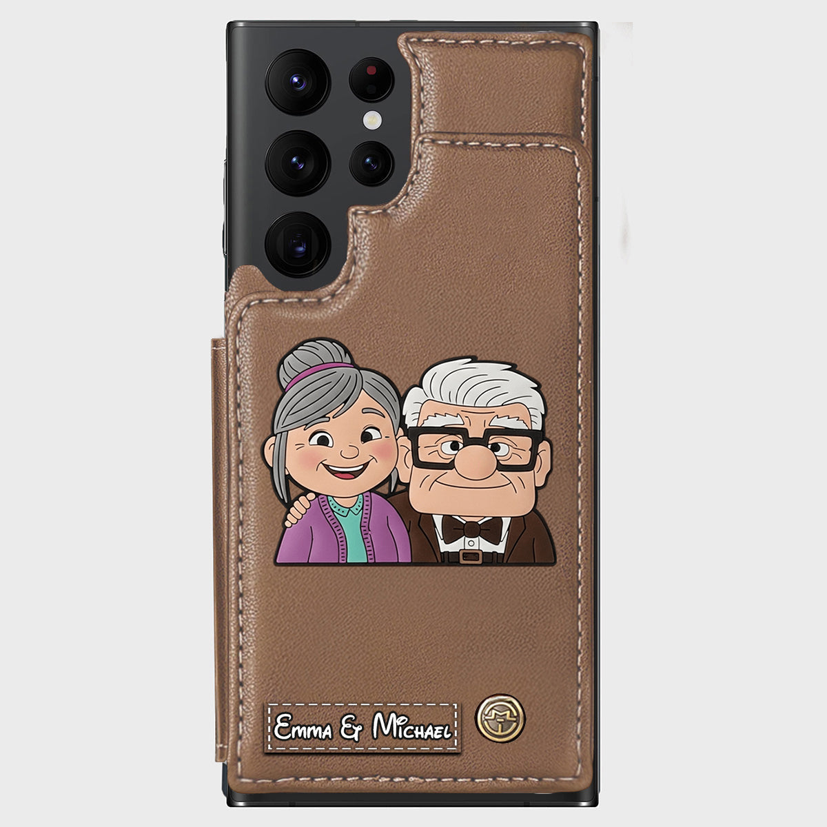 Couple Adventure Custom Name - Personalized Mouse Wallet Phone Case